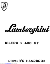 LAMBORGHINI Islero S 400 GT Driver's Handbook Manual