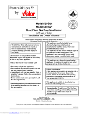 Valor 530SAP Installation And Owner's Manual