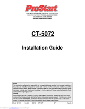 Prostart CT-5072 Installation Manual