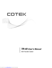 Cotek TR-40 User Manual