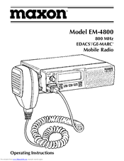 Maxon EM-4800 Operating Instructions Manual