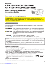Hitachi CP-X3014WN User Manual