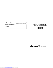Brandt BI 80 Use & Installation Manual