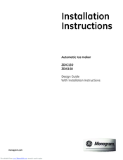 Monogram ZDIC150 Installation Instructions Manual