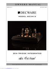 Decware SE34I.5 Owner's Manual