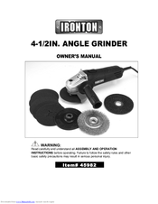 Ironton 45982 Owner's Manual