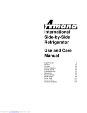 Amana Side-by-Side Refrigerator Use And Care Manual