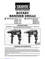 Draper HD650VC Manual