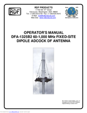 RDF Products DFA-1325B2 Operator's Manual