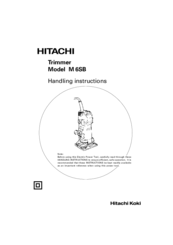 Hitachi M 6SB Handling Instructions Manual