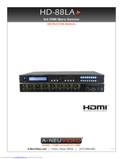 A-Neu Video HD-88LA Instruction Manual