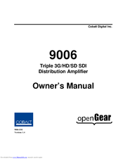 Cobalt Digital Inc 9006 Owner's Manual