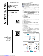Compex NetPassage 18A Quick Start Manual