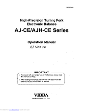 Hitachi AJH-CE series Operation Manual