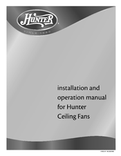 Hunter 41835 Installation And Operation Manual
