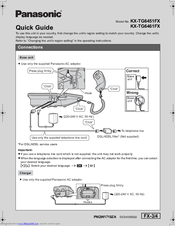 Panasonic KX-TG6461FX Quick Manual