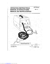 Snap-On MIG 110 Operating Instructions Manual