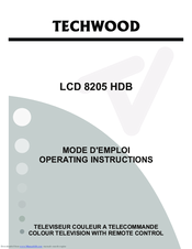 TECHWOOD LCD 8205 HDB Operating Instructions Manual