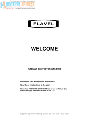 Flavel FWERN0MN Installation And Maintenance Instructions Manual