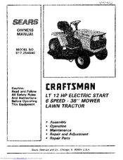 Sears Craftsman 917.254640 Operation Manual