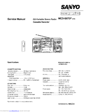 Sanyo MCD-S675F Service Manual