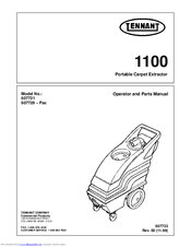 Tennant 1100 Operator And Parts Manual