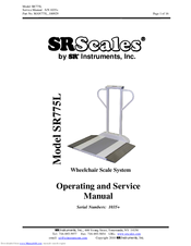 SR Scales SR775L Operating And Service Manual