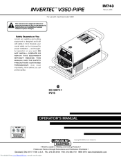 INVERTEC V350-PIPE Operator's Manual