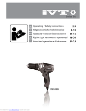 IVT ESD-280G Operating/Safety Instructions Manual