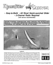 Dynaflite Skeeter Instruction Manual