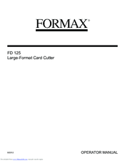 Formax FD 125 Operator's Manual