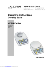 KERN EMB-V Operating Instructions Manual