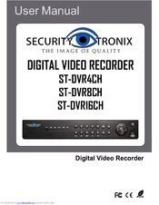 Security Tronix ST-DVR8CH User Manual