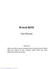 M-tech Beta User Manual