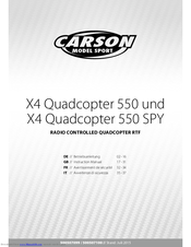 Carson X4 Quadcopter 550 SPY Instruction Manual