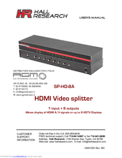HR SP-HD-8A User Manual