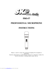 SKP Pro Audio PRO-57 Instructions Manual