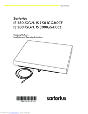 Sartorius IS 150 IGG-H0CE Installation And Operating Instructions Manual