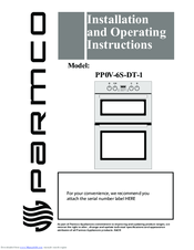 Parmco PP0V-6S-DT-1 Installation And Operating Instructions Manual