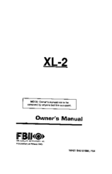 FBI XL-2 Owner's Manual