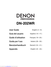 Denon DN-202WR User Manual