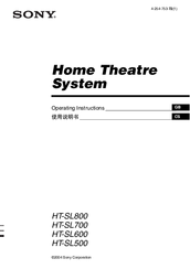 Sony HT-SL800 Operating Instructions Manual