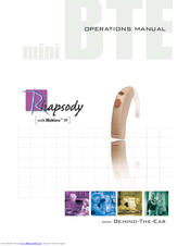 NuEar Rhapsody Operation Manual