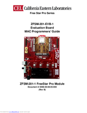 CEL ZFSM-201-EVB-1 Programmer's Manual