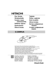 Hitachi G 23MRUA Handling Instructions Manual