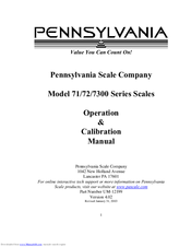 Pennsylvania 7200 Series Operation Manual