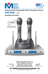 Better Music Builder VM-93C Operating Instructions Manual