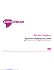 Hearing Direct.com HD85 Operating Instructions Manual