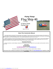 Flying Thingz Flag Ship 40 Construction Manual