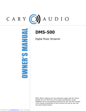 Cary Audio Design DMS-500 Owner's Manual